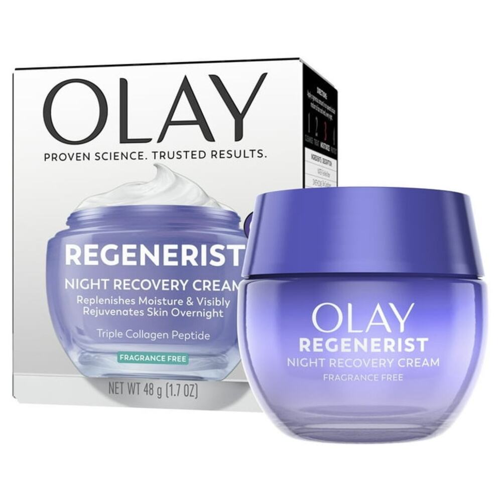 Olay Regenerist Night Recovery Cream Fragrance Free Collagen Peptide 1.7 oz NEW